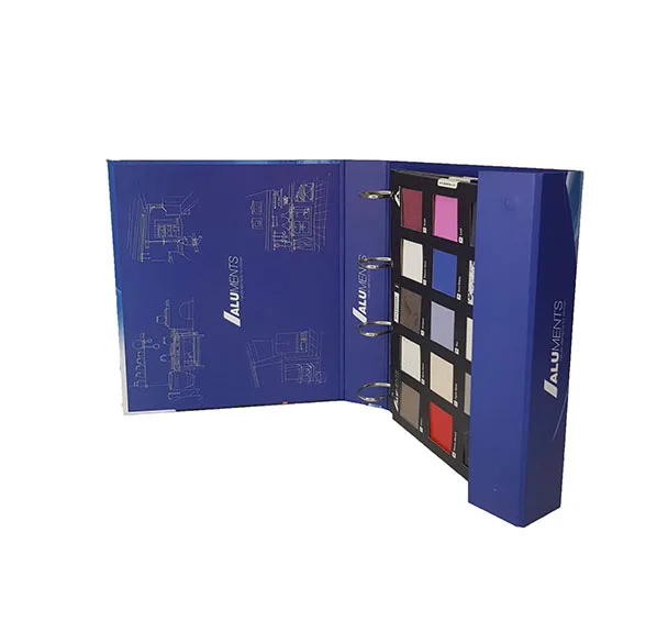 Binders for colour swatch cards