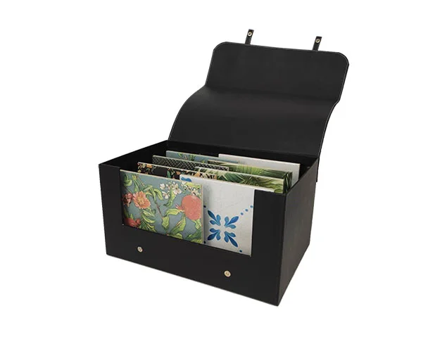 Sample presentation case in leatherette